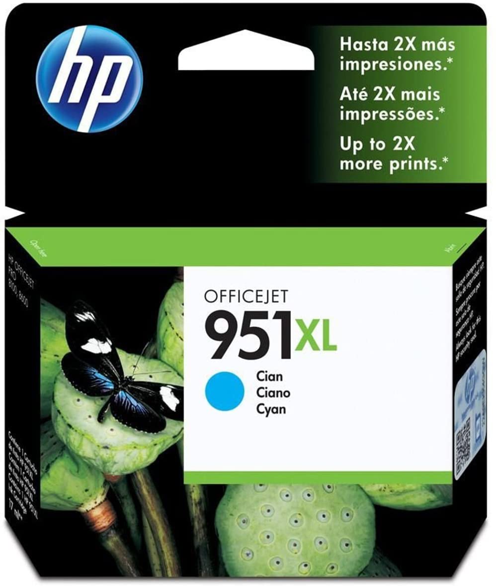 HP CN046AE 951XL High Yield Original Ink Cartridge, Cyan, Single Pack