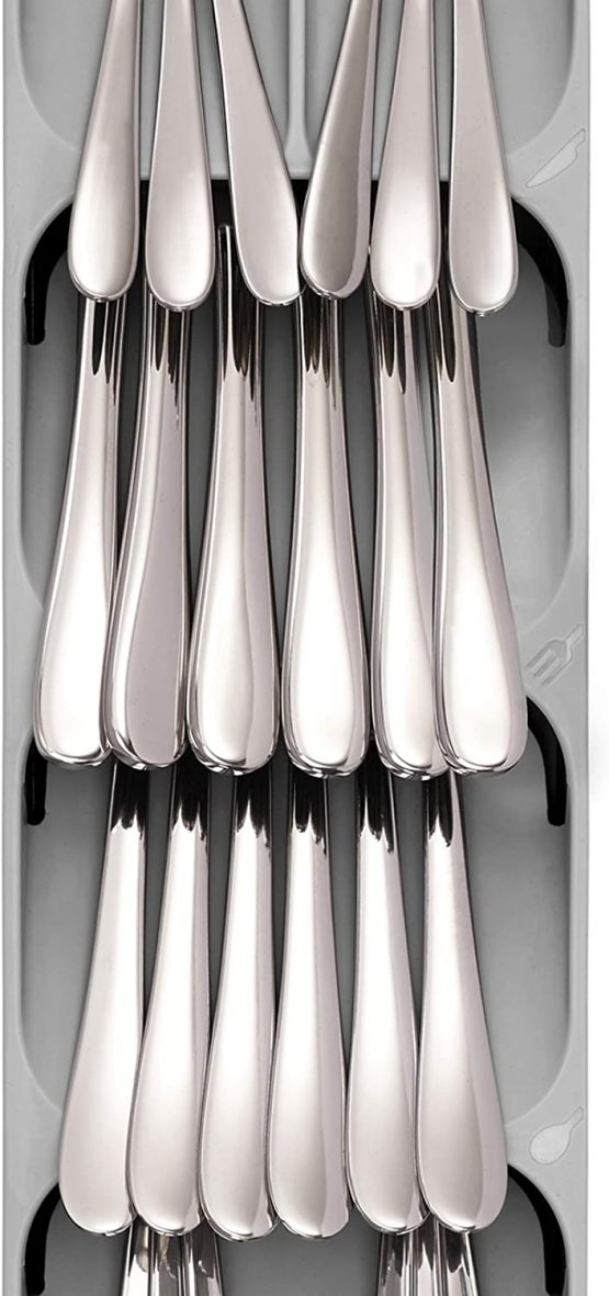 Joseph Joseph 85119 DrawerStore Compact Cutlery Organiser tray- Grey - Image 4