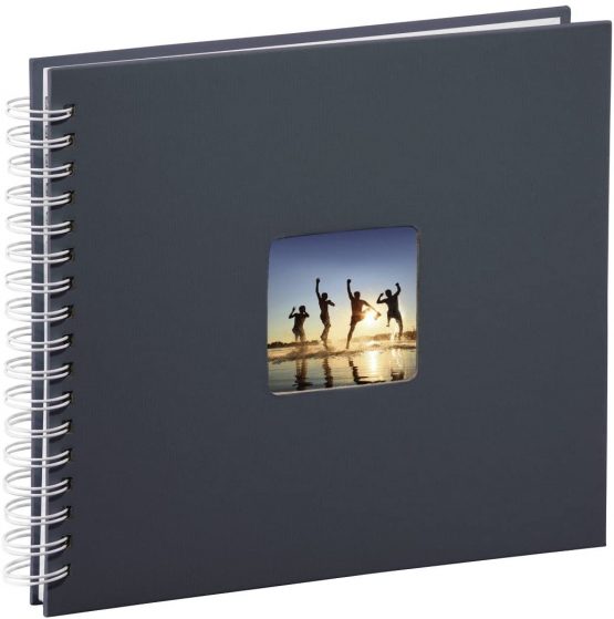 Hama Fine Art Spiral Bound Album, 28 x 24 cm, 50 White Pages | Grey - Image 2