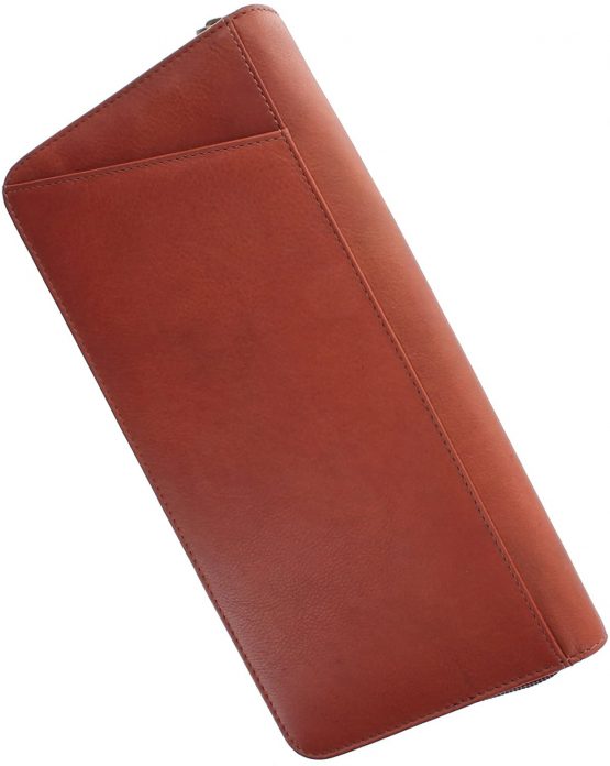 Visconti Leather Zipped Travel Document Holder & Strap 1157 RFID Blocking Brown - Image 4