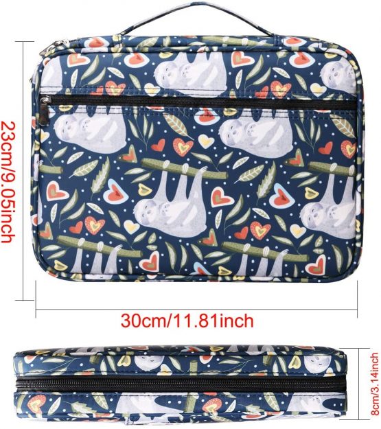 BOMKEE Large Pencil Case 220 Slots Colored Pen Organizer Bag Portable Handy Drawing Painting Storage Stationery Pouch Waterproof Multilayer Gel Pens Watercolor Pencils Holder for Kids Adults(Sloth) - Image 3