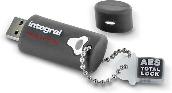 Integral 4GB Crypto-197 256-Bit Hardware Encrypted 3.0 USB Secure Flash Memory Drive - Certified to FIPS 197, Brute-Force Password Attack Protection & Rugged Double-layer Waterproof Design