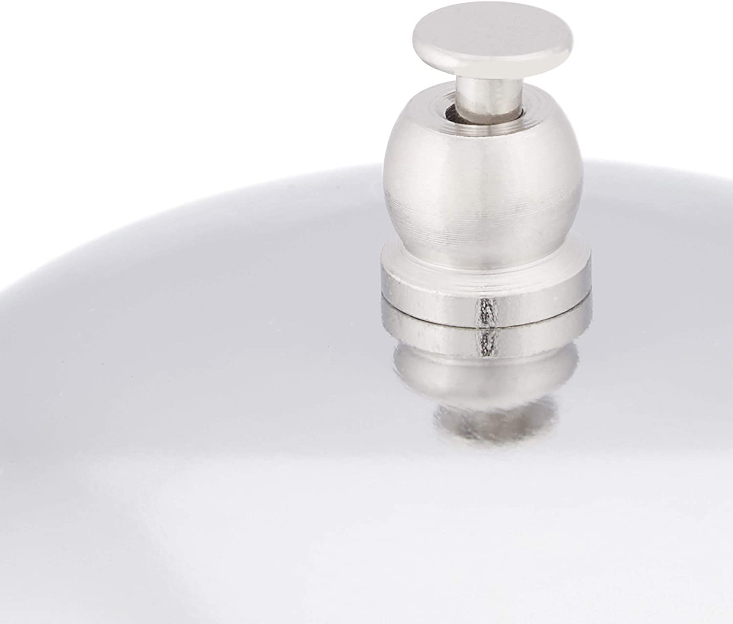 Relaxdays Reception Bell, Tabletop, Hotel Desks & Bars, Clear Sound, Chrome Metal,HxDiam. 6 x 8.5 cm, Silver - Image 4