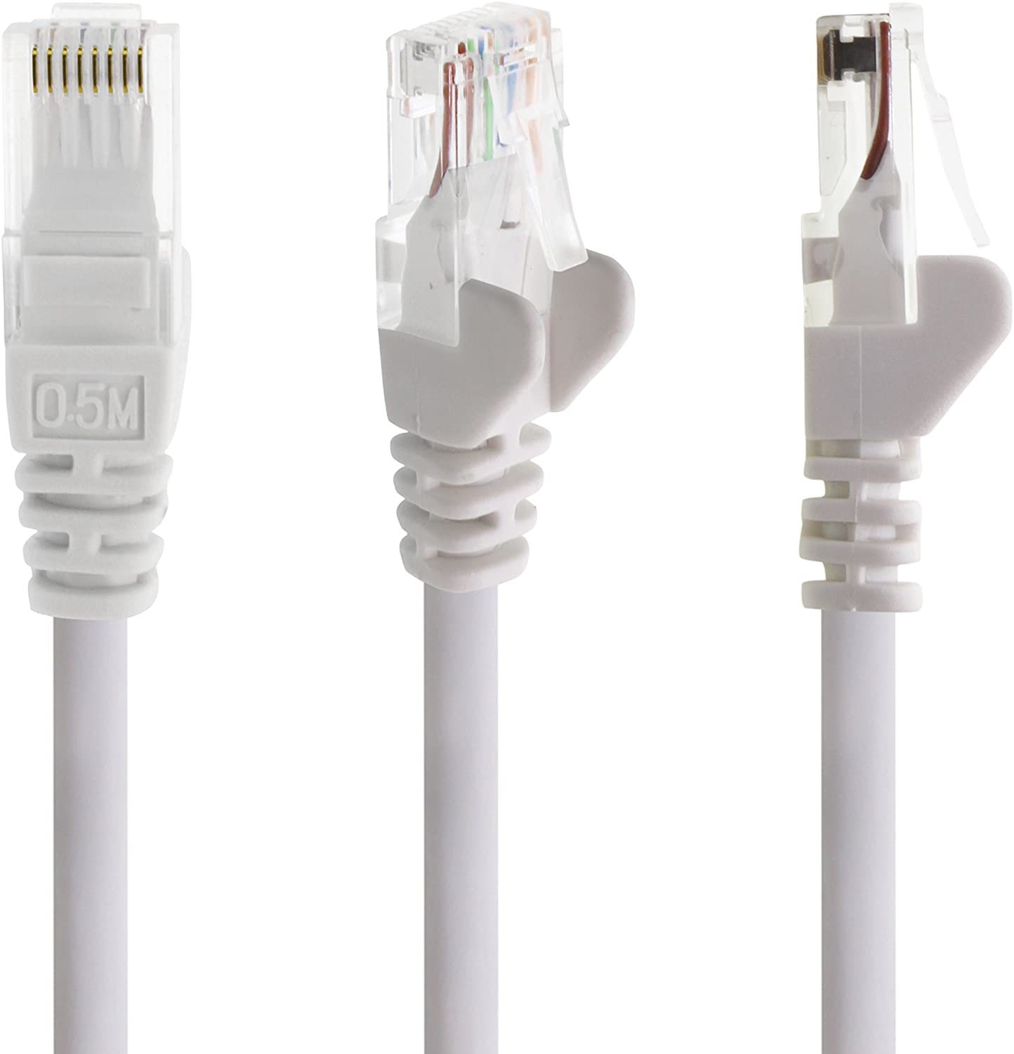 RJ45 Ethernet Gigabit Lan network cable 1aTTack.de 5 pieces 0,5m yellow 1000Mbit/s patch cable UTP compatible with CAT.5 CAT.5e CAT.7 
