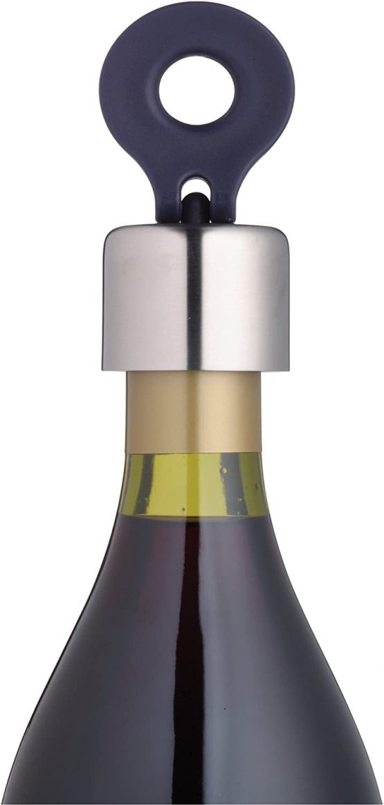 BarCraft Wine Bottle Stopper with Flip Top Ring Pull, Stainless Steel, 8.5 cm - Image 4