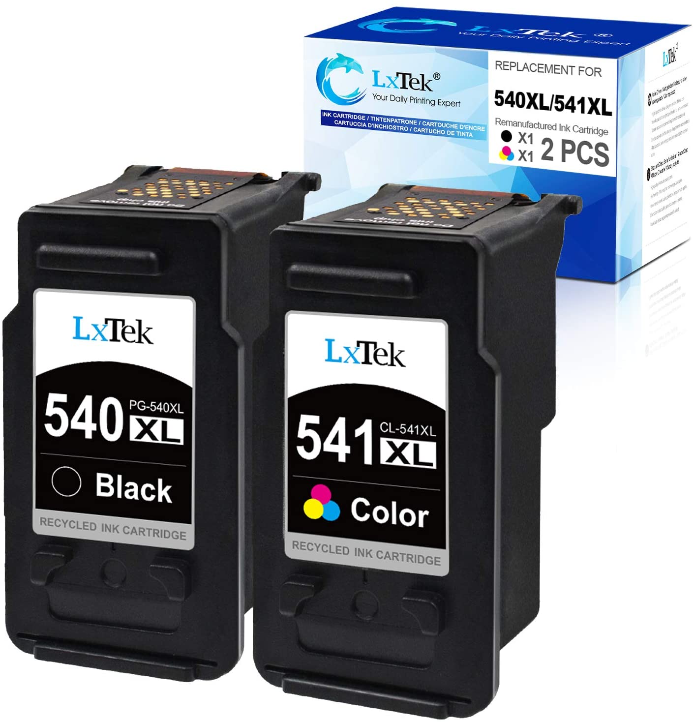 LxTek High Yield PG-540XL CL-541XL Ink Cartridges for Canon 540XL 541XL Ink Compatible with Canon Pixma TS5150 TS5151 MG3650 MG3650S MG3600 MG4250 MX475 MG3250 MG3550(Black Colour