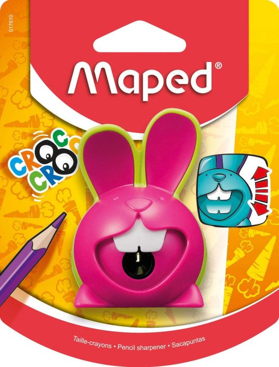 Maped Croc Croc Bunny Innovation One Hole Pencil Sharpener - Pink - Image 4