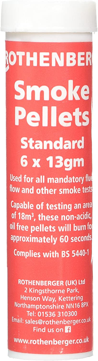 Rothenberger 6.7043 13g Standard Smoke Pellets, Red/White