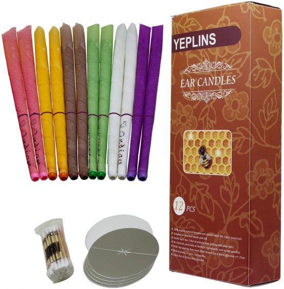 YEPLINS Hopi Ear Candles for Blocked Ears,Earwax Candles Kit,Ear Wax