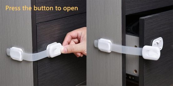 LifenC Adjustable Child Safety Locks, 8 Pack Baby Proof Your Cabinets with No Trapped Fingers, Easy Install, No Tools Needed - Image 4