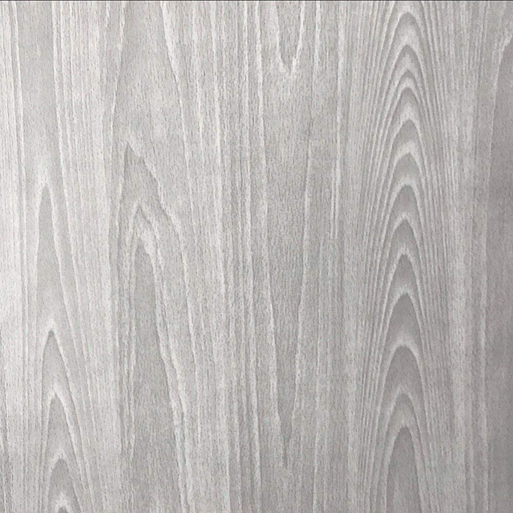 WDragon Selfadhesive Grey Wood Grain Panel Adhesive Paper Counter