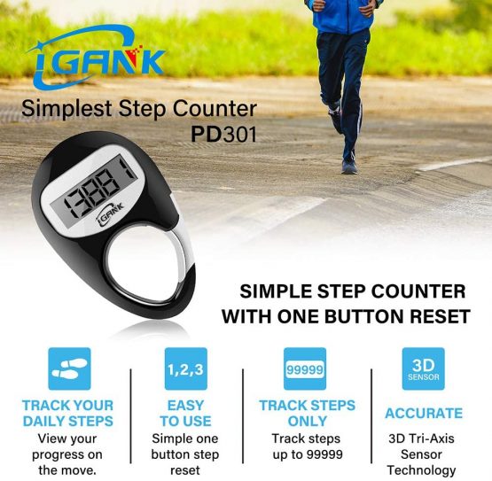 iGANK Simple Walking Pedometer Step Counter for men women kids - Image 3