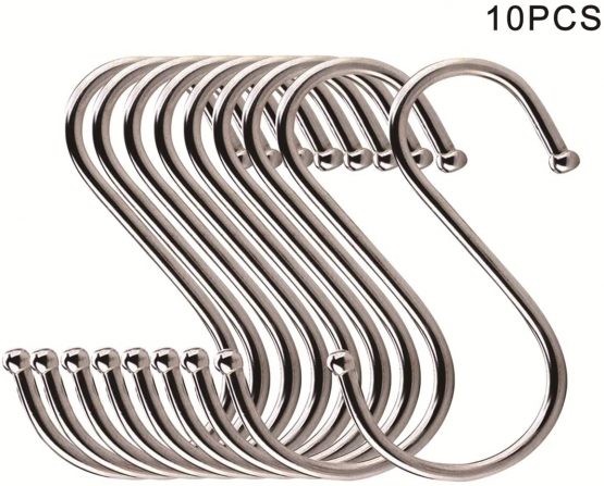 S Shaped Hanging Hooks S Hook Multi Purpose Hook Small 10PCS (S-7cm-10PCS)