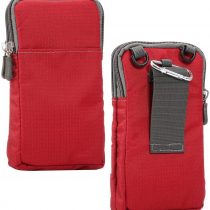 Cell Phone Belt Clip Pouch Crossbody Bag, 6.0" Mini Wrist Handbag Case Outdoor Sport Phone Cross Body Shoulder Messenger Bag Pockets with Zipper Waist Wallet Purse Holster with Locking Carabiner Hook