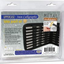 Beadsmith Alphabet Punch Set with Case 27/Pkg Calligraphic 3mm 0.125-inch Uppercase Letters, Acrylic, Multicoloured, 1.1 x 6.4 x 7.03 cm