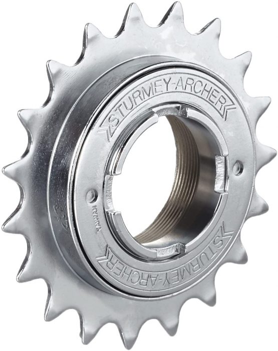 SunRace 19 Teeth Free Wheel for Chain - Chrome, 1/2 x 3/32 Inch