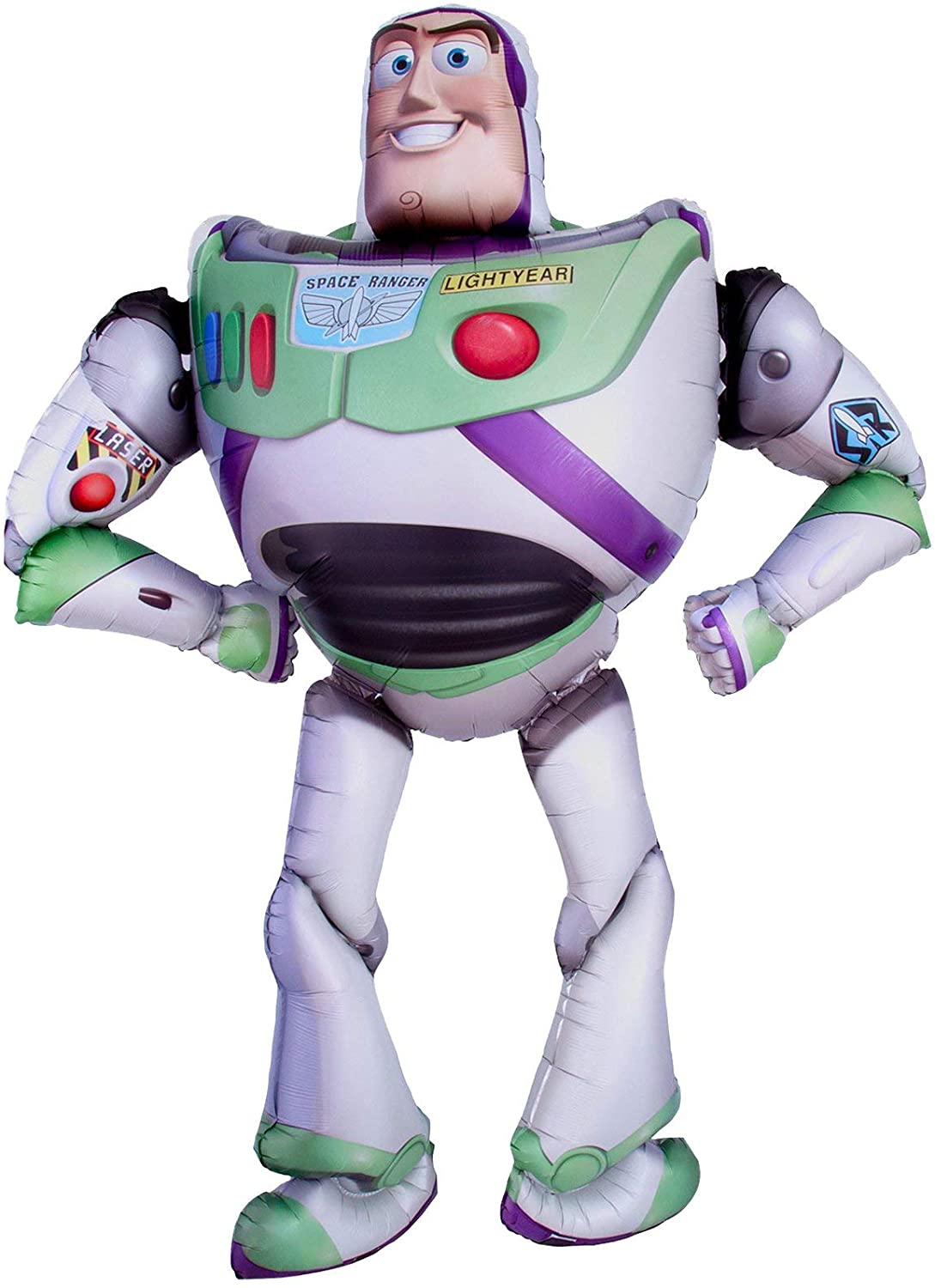amscan 3951701, Awk: Toy Story 4 Buzz Lightyear Foil Airwalker Balloon 44" (111Cm) X 62" (157Cm) P93, Retro-tri Color