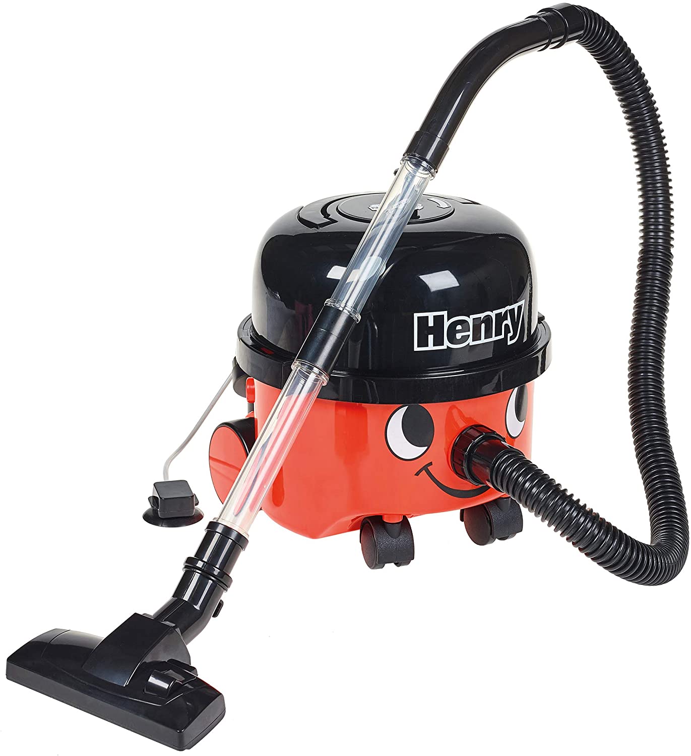 Casdon Henry & Hetty Toys, Henry Vacuum Cleaner, Red Vacuum Cleaning Toy with Real Function & Nozzle Accessories
