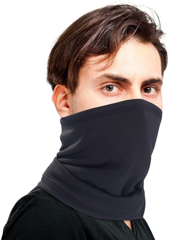 Oscenny Snood Double Layer Fleece Ultimate Thermal More Warmer Neck Gaiter Ski Scarf Mask Beanie for Men Women Winter Cold Running Motorcycle,Comfortable Fleece & Microfiber High Stretch(Neck Gaiter) - Image 2