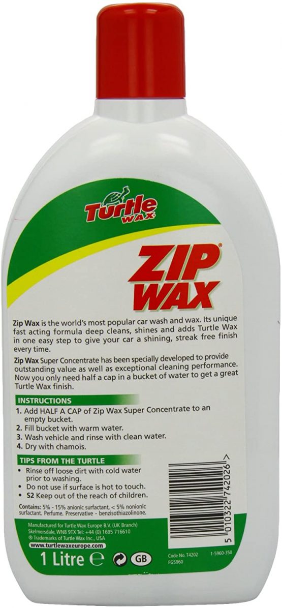 Turtle Wax TUR-T4202 Zipwax Wash and Wax 500ml Plus 100 Percent Free - Image 2