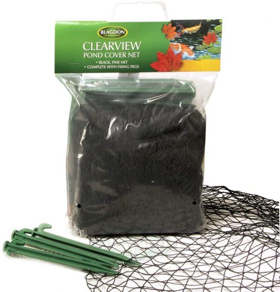 Blagdon Clearview Pond Cover Net, Strong Double Weave, Black, Fine, With Pegs, 6 m x 3 m (20’ x 10'), Protects Pond