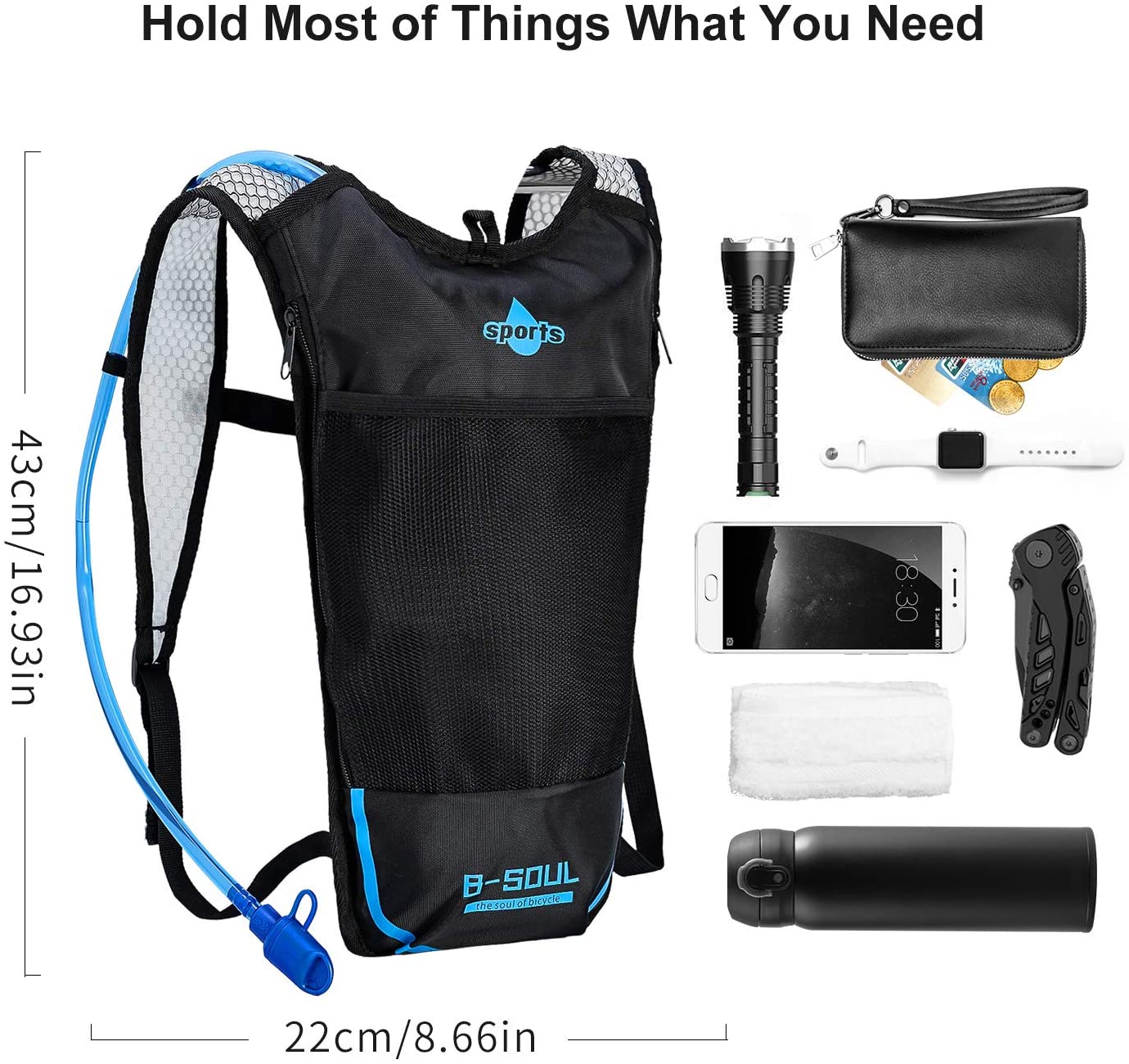 Hydration Backpack with 2L Water Bladder,Shayson Backpack Reservoirs