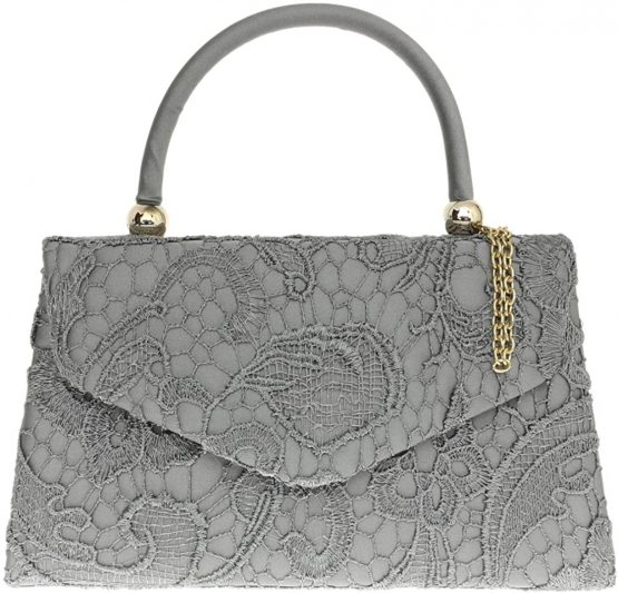 Girly Handbags Lace Satin Top Handle Clutch Bag Handbag Wedding Vintage Womens