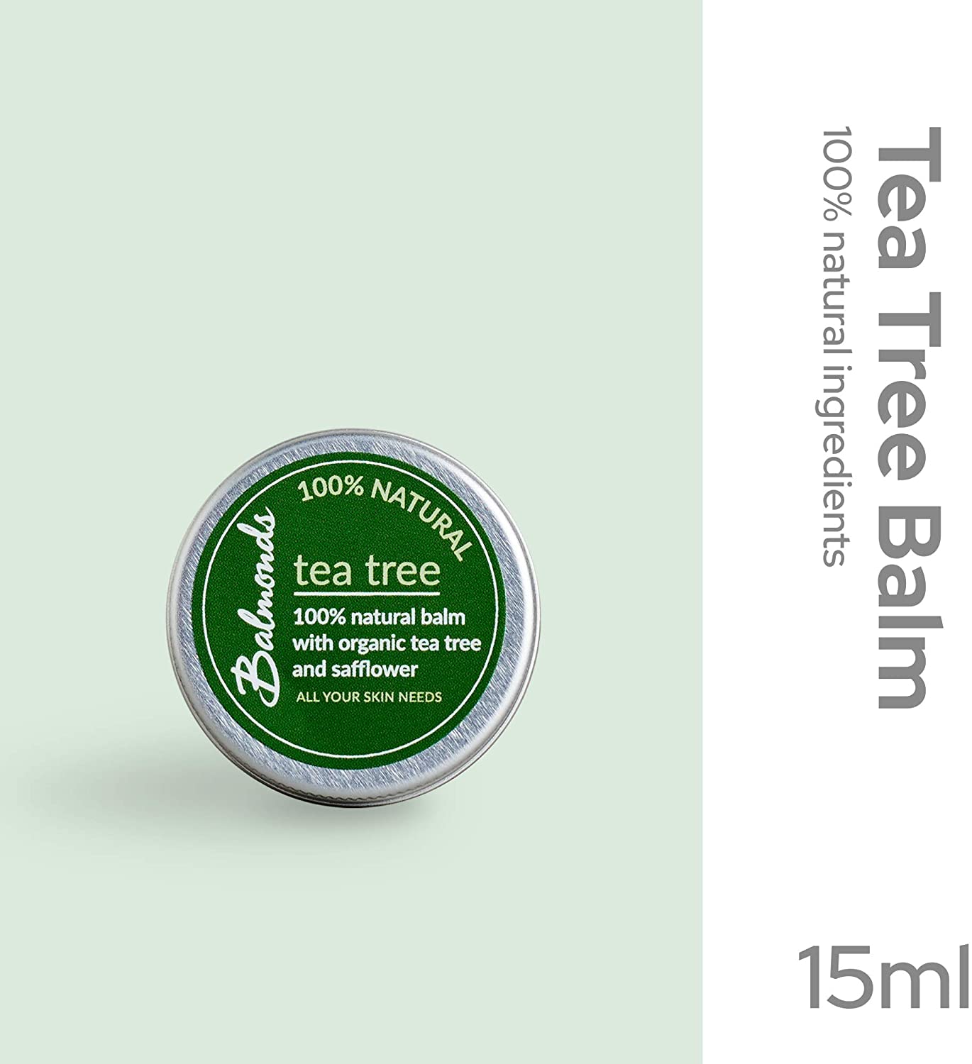 Balmonds Tea Tree Balm 15ml for Natural Healing - Skin Healing for Cold Sores Fungal Conditions, Acne, and Insect Bites - Image 2