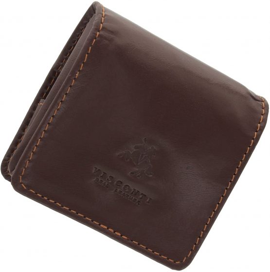 Visconti Leather Tray Coin Pouch 421 Brown - Image 3