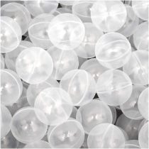 LittleTom 50 Plastic Balls 5.5cm to fill children's ball pits Transparent