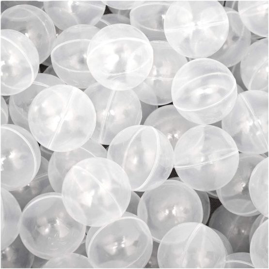 LittleTom 50 Plastic Balls 5.5cm to fill children's ball pits Transparent