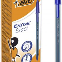 BIC Crystal Exact Fine Point Pens (0.7 mm) - Blue, Box of 20