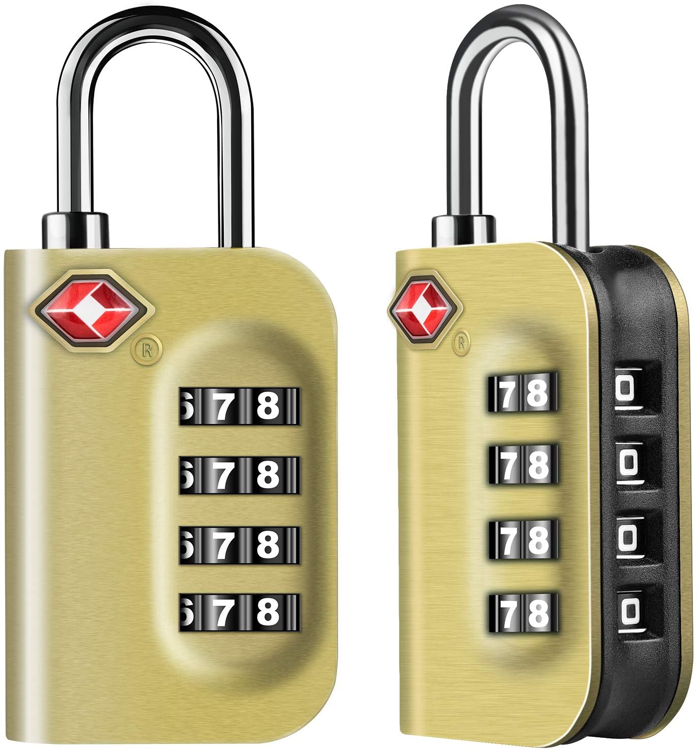 Diyife TSA Luggage Locks, [Updated Version][2 Packs] 4Digit Security Padlock, Combination