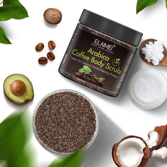Natural Coffee Scrub with Organic Coffee Body Scrub, Best Acne, Anti Cellulite and Stretch Mark treatment, Spider Vein Therapy for Varicose Veins & Eczema - Image 3