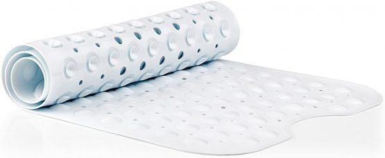 TranquilBeauty Non-Slip Bath Mat with Suction Cups | White 100x40cm/40x16in Extra Long Bathtub Mats | Anti-Mould, Machine-Washable, Latex-Free | Shower Mat Ideal for Elderly & Children - Image 2