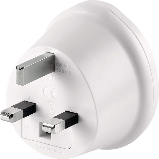 Go Travel South Africa to UK (SA-UK) Compact Earthed Travel Adaptor (Adapter Ref 582) - Image 3