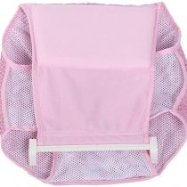 Newborn Infant Bath Net Safety Bathtub Seat Support Net Cross Shape Adjustable Mat Pad Baby Toddle Shower Cradle Cotton (Color : Pink)