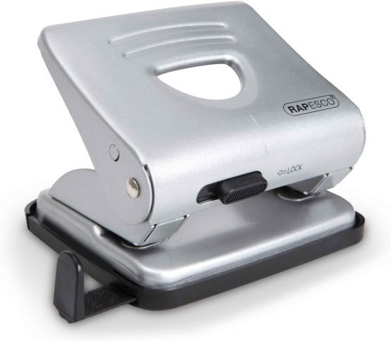 Rapesco 1029 825 2-Hole Metal Punch, 25 sheet Capacity, Silver