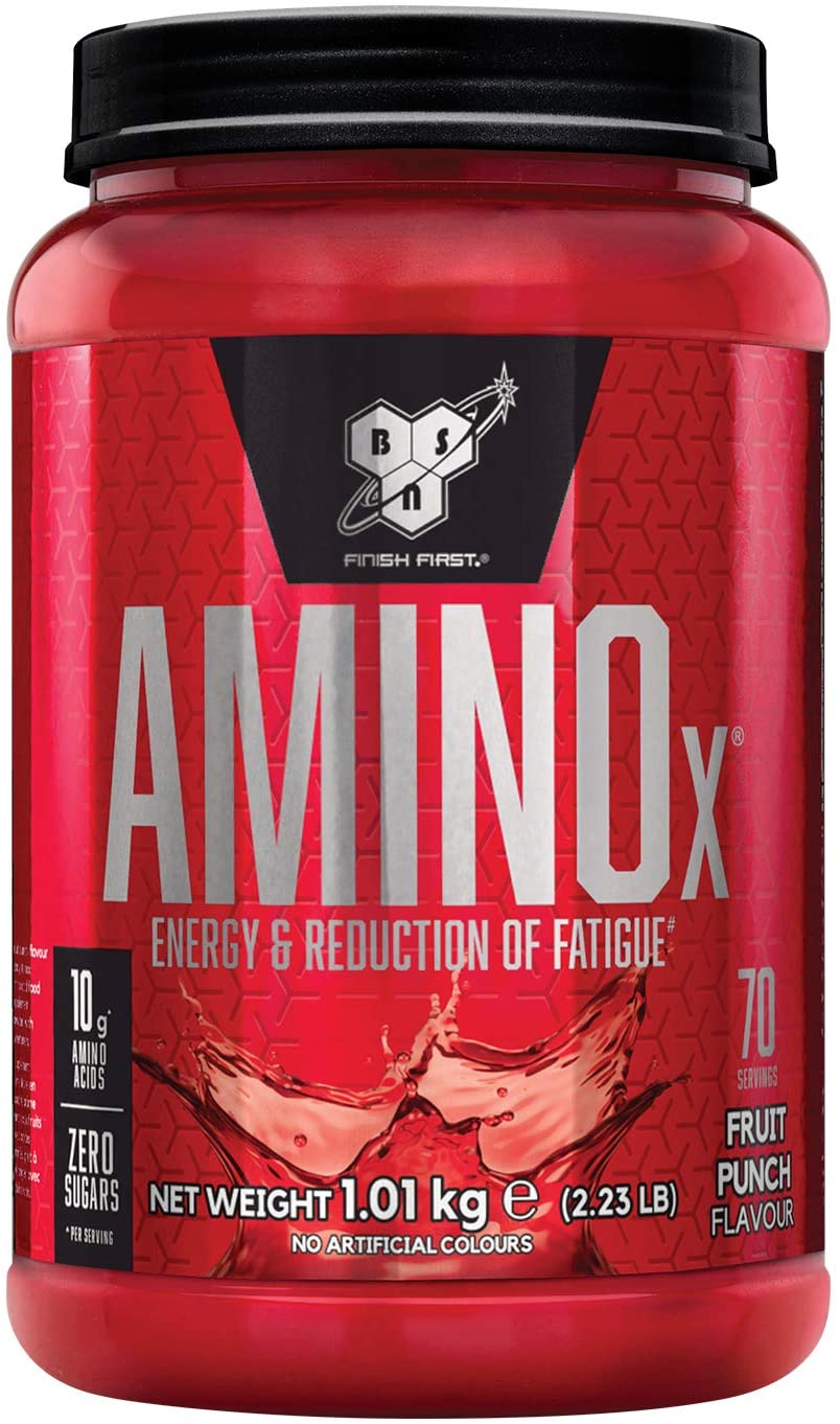 BSN Nutrition Amino X Supplement with Vitamin D, Vitamin B6 and Amino Acids, Fruit Punch Flavour, 70 Servings, 1 kg