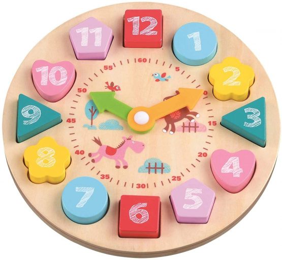 Lelin L10262 Toys-Learning Clock, Multicolour