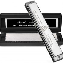 Eastar 24 Hole Harmonica Admiral Performance Competition C Key Tremolo Harmonica With Hard Case And Cloth