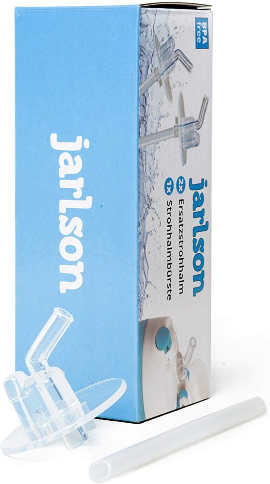 Jarlson replacement straws | spare parts | 2x silicone mouthpiece and 2 extensions for straw | Including straw brush | BPA-free - Image 2