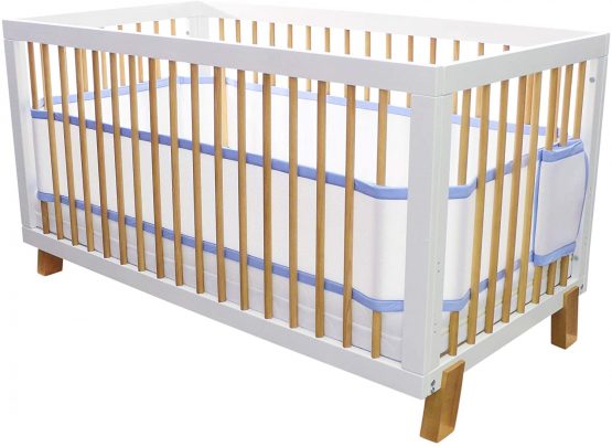 Airoya® 4-Sided All-Round Breathable Cot Bumper,Premium 8mm Thick Protection, British Safety Compliance BS-1877, Airflow Safe 3D Mesh, Limited Edition (Dino) - Image 3