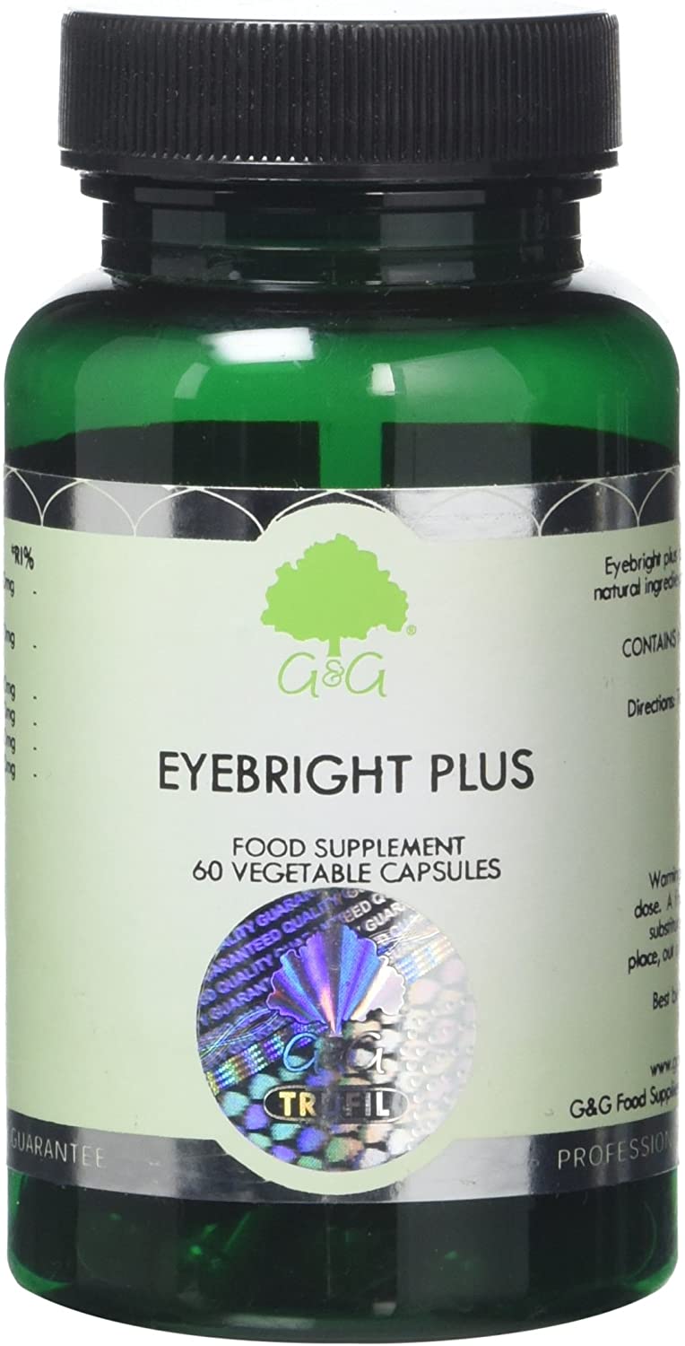 Eyebright Plus, Blend of Natural Eyebright, Lutein, Astaxanthin, Bilberry, Lycopene, 60 Vegan Capsules, Non-GMO