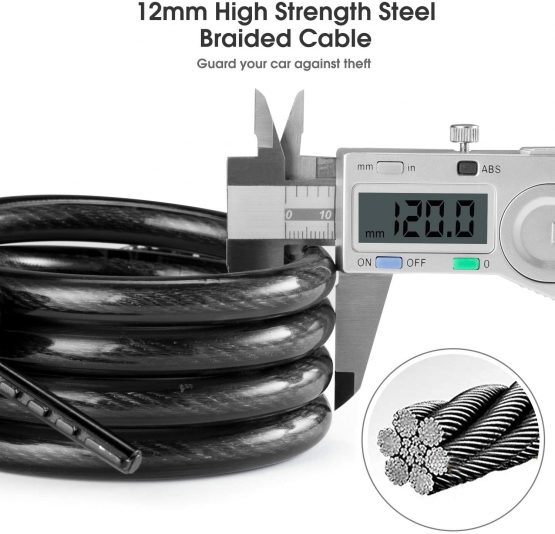 Opaza Bike Lock with 5-Digit Code, 1.2M/4ft Bicycle Lock Combination Cable Lock Lightweight & Security Bike Chain Lock for Bicycle, Mountain Bike, Scooter - Image 3