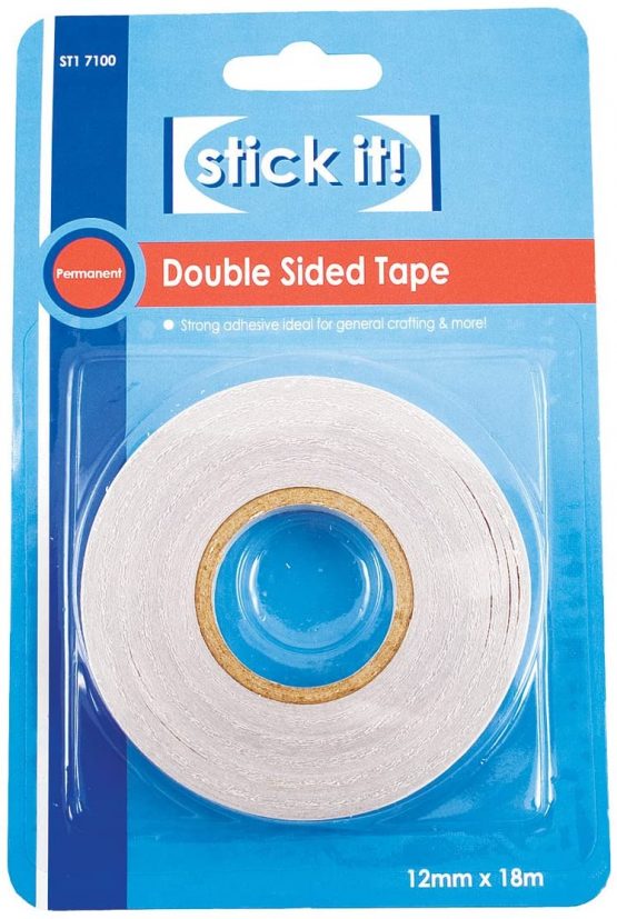 Stick it 18 m Permanent Double Sided Tape, White