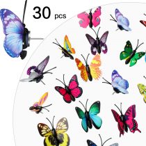30 Pieces Butterfly Push Pins Thumb Tacks for Photos Wall, Maps, Bulletin Board, Cork Boards (Random Pattern)