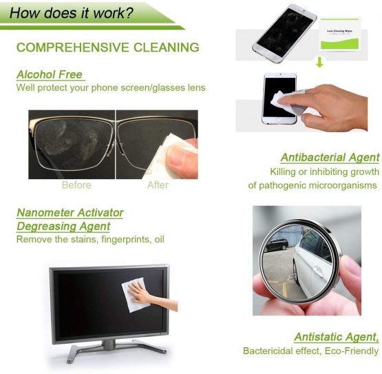 Screen Wipes Individually Wrapped, EOTW Computer Screen Cleaner Wipes, Cleaning Wipes for Monitor/Laptop/iPad/Mobile Phone/LCD TV/Tablet PC/Keyboard Cleaning Kit [Pack of 120] - Image 2