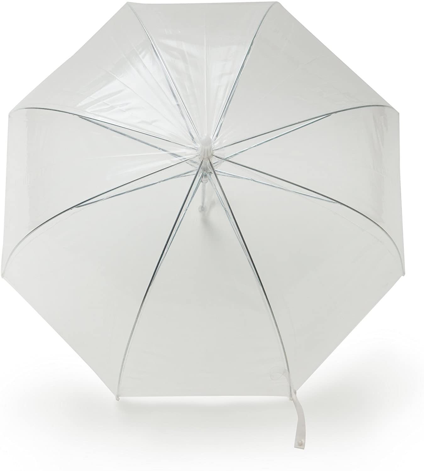 SMATI Women's Umbrella, Long Transparent Dome (Birdcage) Shape, Automatic Opening, 85 cm Diameter - Image 3