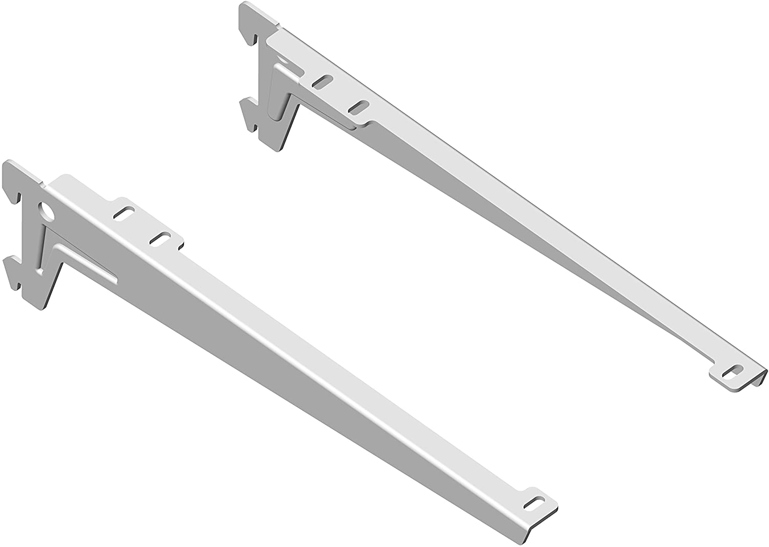 Element System Winkelträger Bracket 1-Row, Set of 2, 5 Settings, 3 Colours, Length 28 cm for Wooden Floors 18133-00051 Wall Rail, White